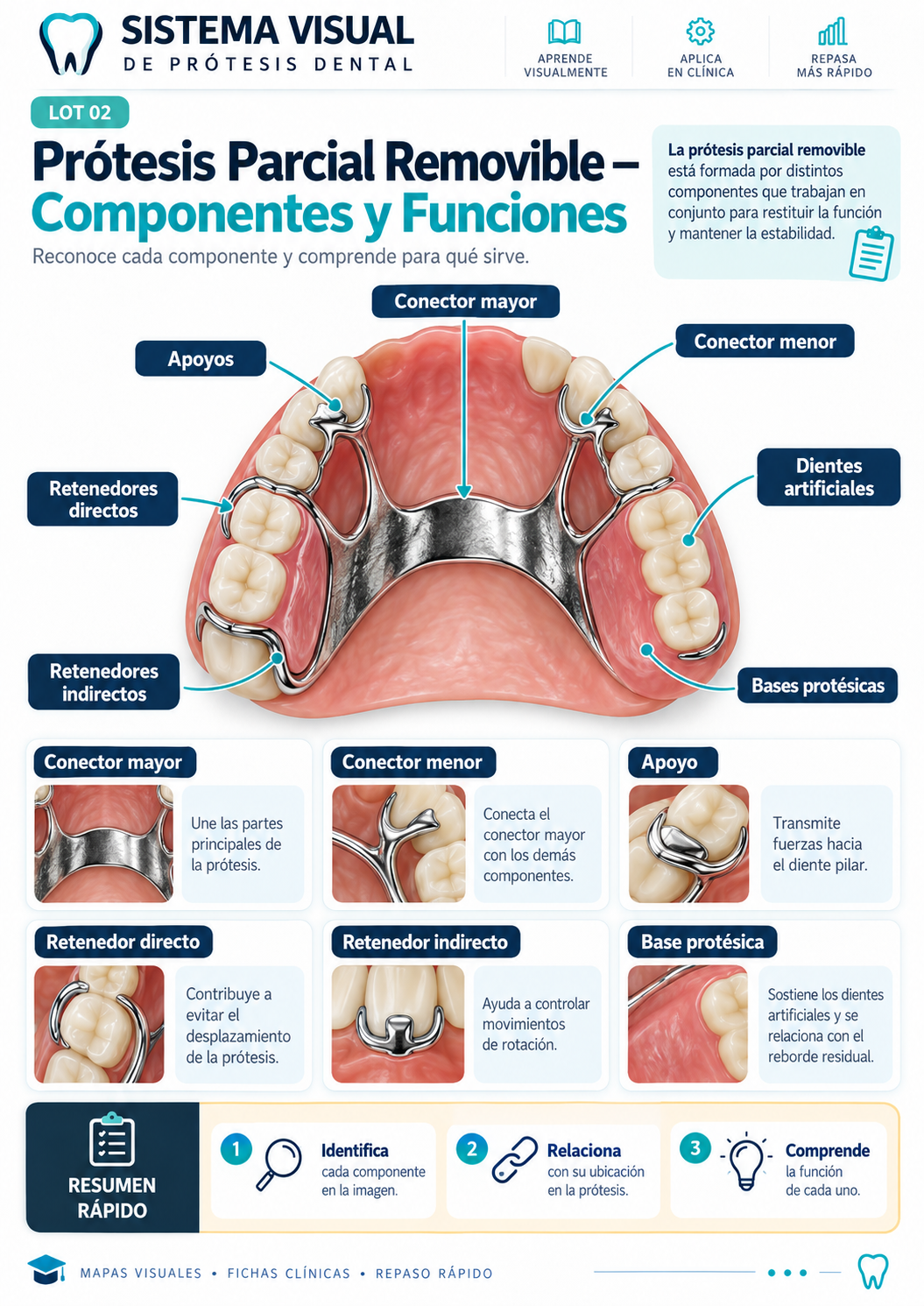 Mapa visual: Componentes de la PPR